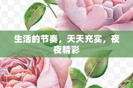 生活的节奏,天天充实,夜夜精彩 生活的节奏,天天充实,夜夜精彩