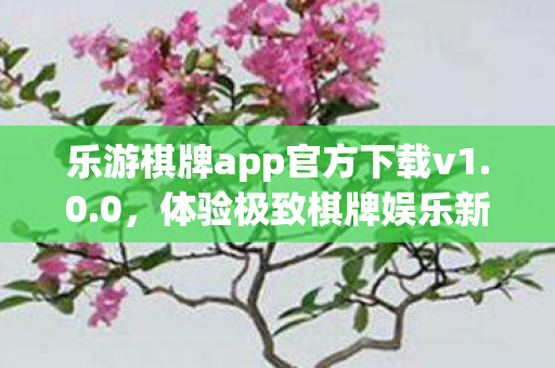 乐游棋牌app官方下载v1.0.0，体验极致棋牌娱乐新境界