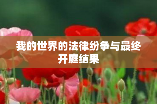 我的世界的法律纷争与最终开庭结果