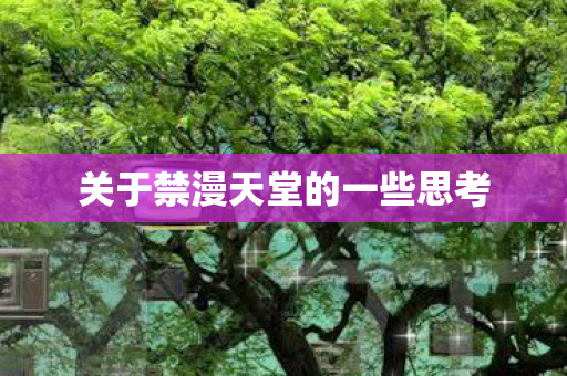 关于禁漫天堂的一些思考 关于禁漫天堂的一些思考