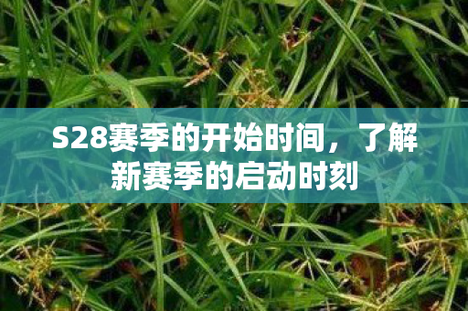 S28赛季的开始时间,了解新赛季的启动时刻 S28赛季的开始时间,了解新赛季的启动时刻