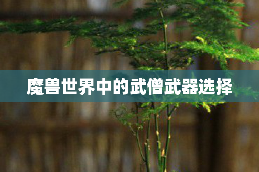 魔兽世界中的武僧武器选择