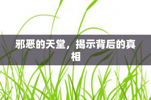 邪恶的天堂，揭示背后的真相