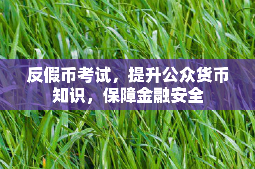 反假币考试，提升公众货币知识，保障金融安全