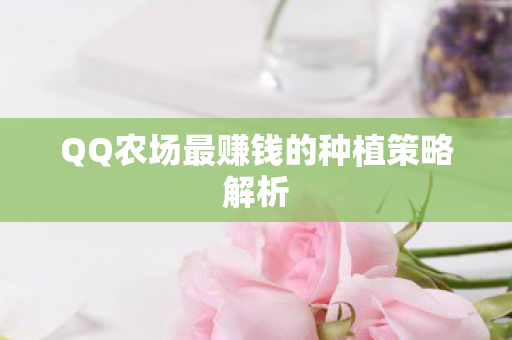 QQ农场最赚钱的种植策略解析
