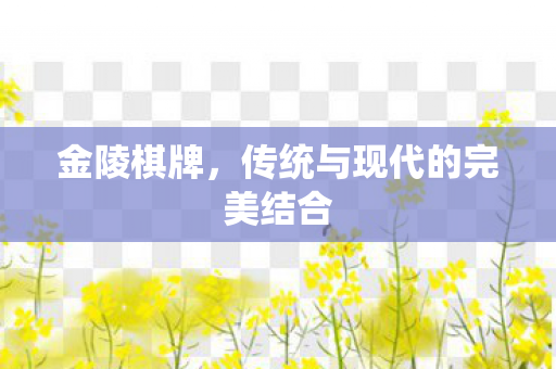 金陵棋牌，传统与现代的完美结合