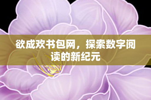 欲成欢书包网，探索数字阅读的新纪元