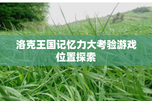 洛克王国记忆力大考验游戏位置探索