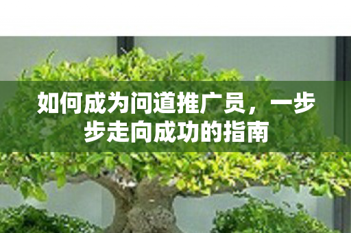 如何成为问道推广员，一步步走向成功的指南
