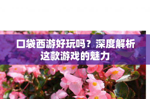 口袋西游好玩吗？深度解析这款游戏的魅力