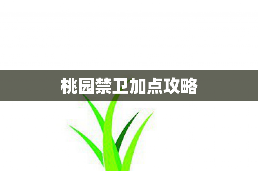 桃园禁卫加点攻略