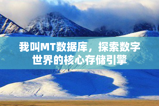 我叫MT数据库，探索数字世界的核心存储引擎