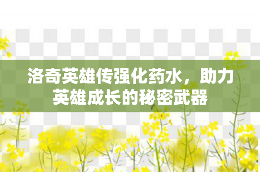 洛奇英雄传强化药水，助力英雄成长的秘密武器