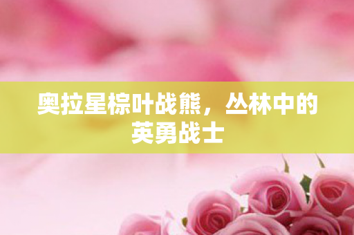 奥拉星棕叶战熊，丛林中的英勇战士