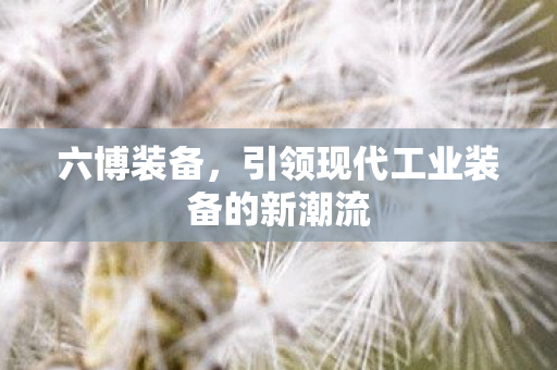 六博装备，引领现代工业装备的新潮流