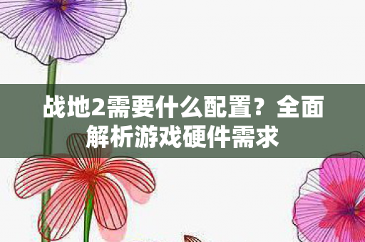 战地2需要什么配置？全面解析游戏硬件需求