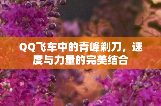 QQ飞车中的青峰剃刀，速度与力量的完美结合