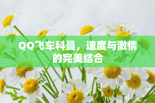 QQ飞车科曼，速度与激情的完美结合
