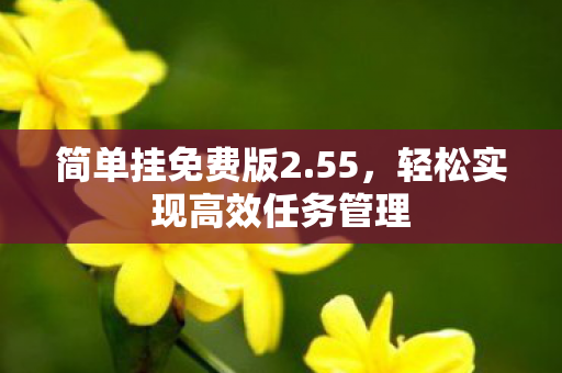 简单挂免费版2.55，轻松实现高效任务管理