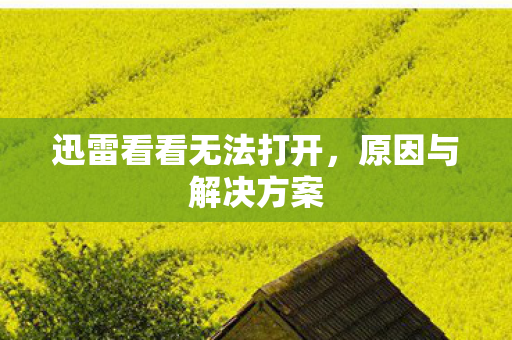 迅雷看看无法打开,原因与解决方案