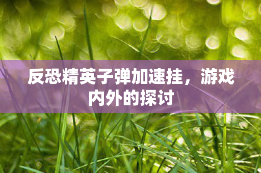 反恐精英子弹加速挂，游戏内外的探讨