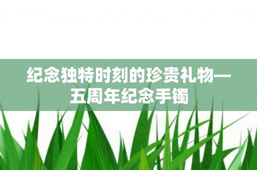 纪念独特时刻的珍贵礼物—五周年纪念手镯