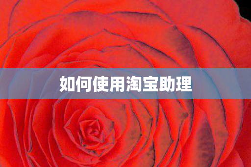 如何使用淘宝助理