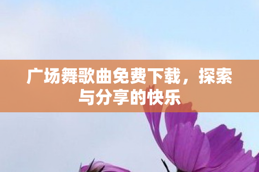 广场舞歌曲免费下载，探索与分享的快乐