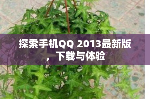 探索手机QQ 2013最新版，下载与体验