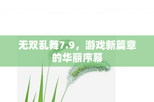无双乱舞7.9，游戏新篇章的华丽序幕