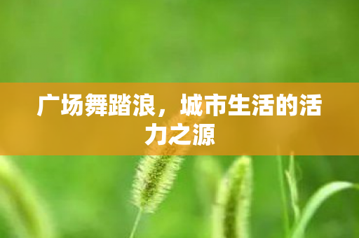 广场舞踏浪，城市生活的活力之源