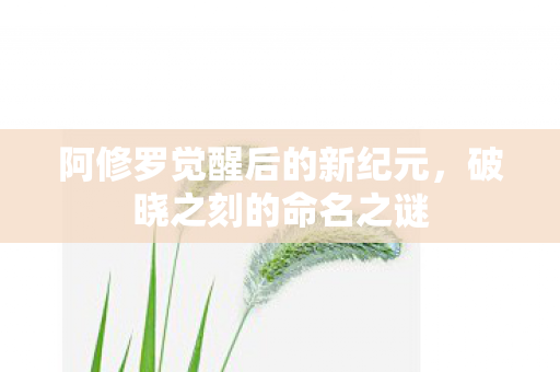 阿修罗觉醒后的新纪元，破晓之刻的命名之谜