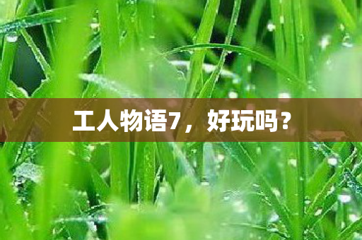 工人物语7，好玩吗？