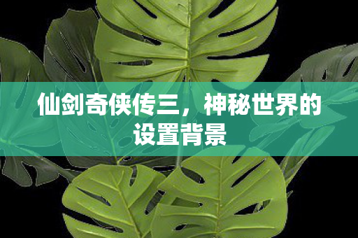 仙剑奇侠传三，神秘世界的设置背景