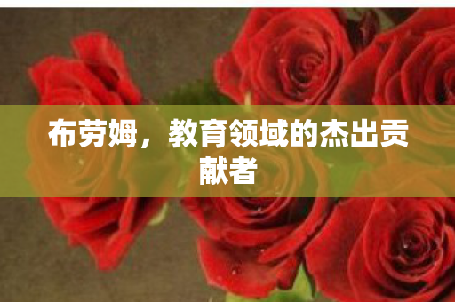 布劳姆，教育领域的杰出贡献者