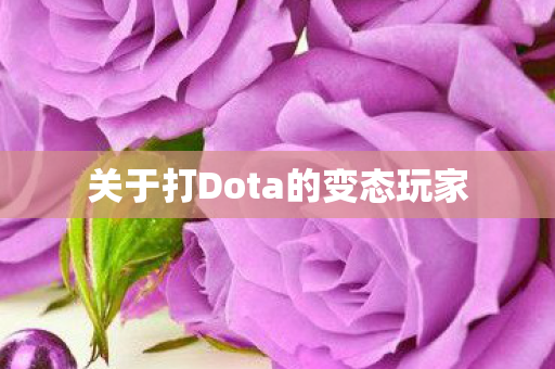 关于打Dota的变态玩家