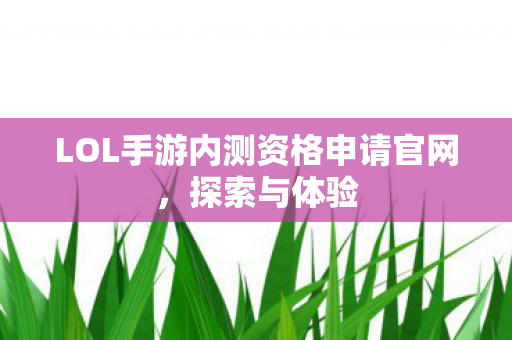 LOL手游内测资格申请官网，探索与体验