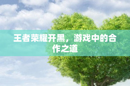 王者荣耀开黑，游戏中的合作之道