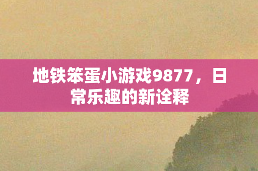 地铁笨蛋小游戏9877，日常乐趣的新诠释