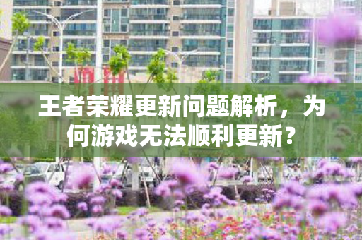 王者荣耀更新问题解析，为何游戏无法顺利更新？