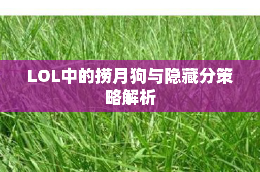 LOL中的捞月狗与隐藏分策略解析