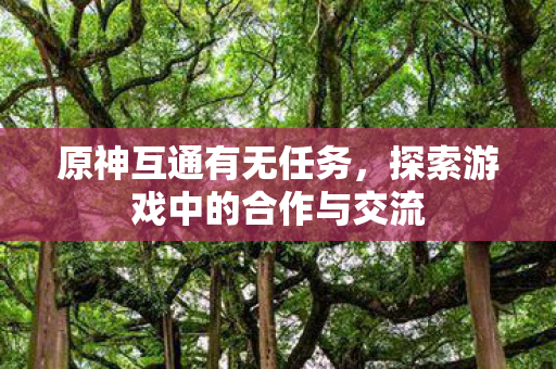 原神互通有无任务，探索游戏中的合作与交流