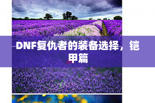 DNF复仇者的装备选择，铠甲篇