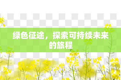 绿色征途，探索可持续未来的旅程