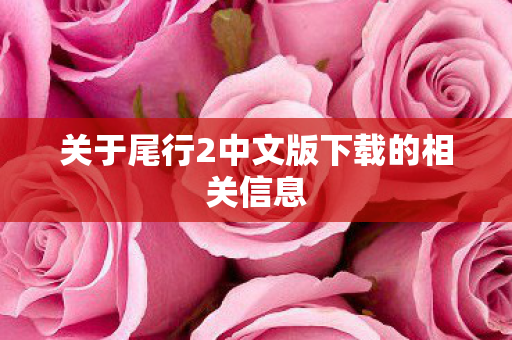 关于尾行2中文版下载的相关信息
