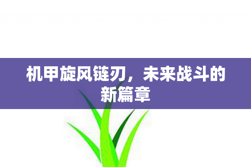 机甲旋风链刃，未来战斗的新篇章