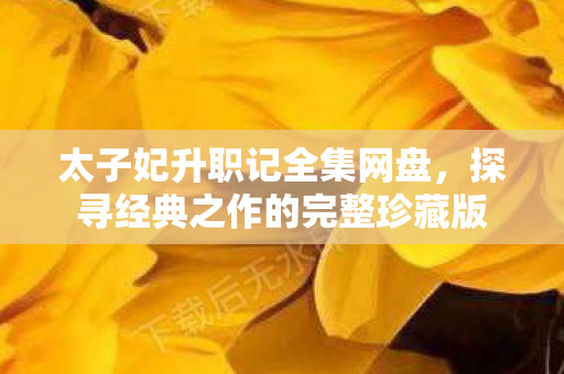 太子妃升职记全集网盘，探寻经典之作的完整珍藏版