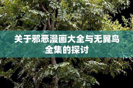 关于邪恶漫画大全与无翼鸟全集的探讨
