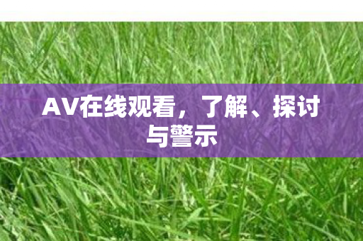 AV在线观看，了解、探讨与警示