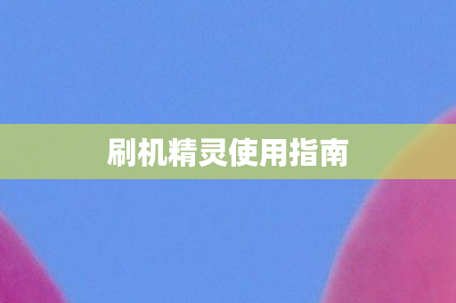 刷机精灵使用指南